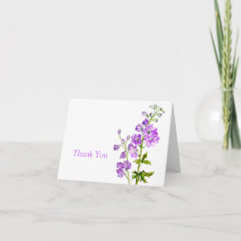Tarjeta De Agradecimiento El boda del arte del Delphinium le agradece cardar