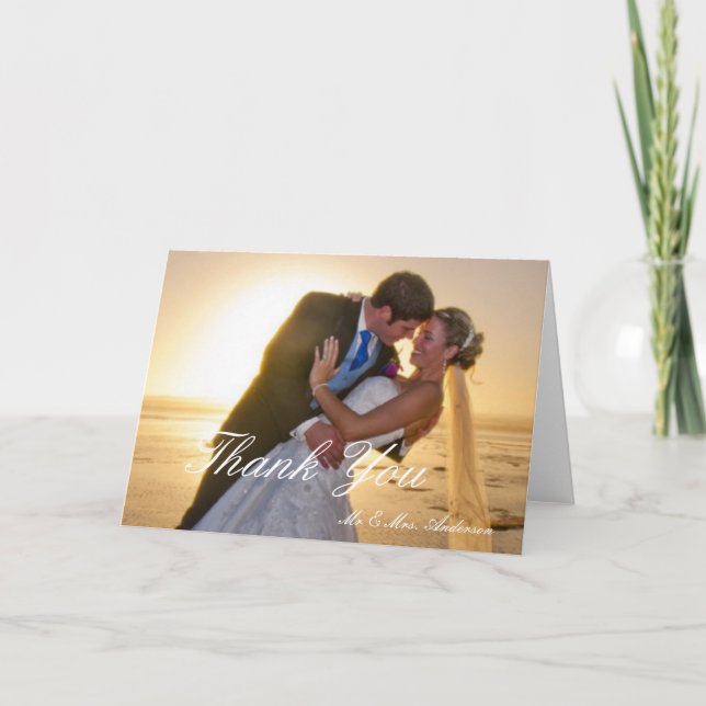 Tarjeta De Agradecimiento El Boda más dulce del día gracias (Anverso)