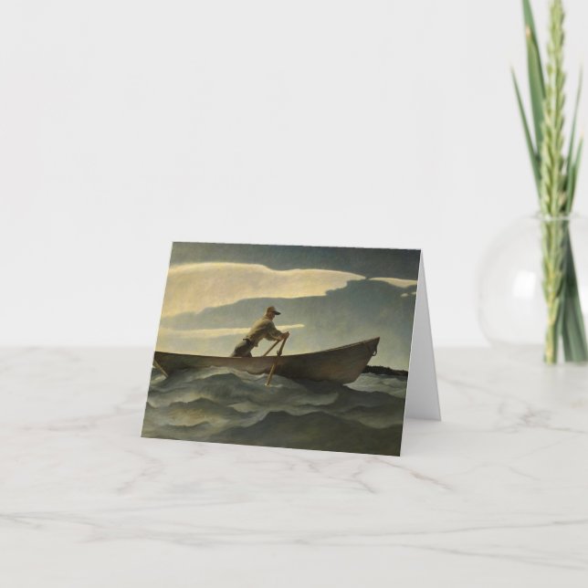 Tarjeta De Agradecimiento El bogavante, el Doryman de N. C. Wyeth (Anverso)