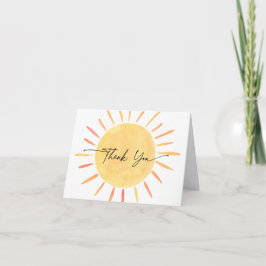 Tarjeta De Agradecimiento El Boho Sunshine moderno