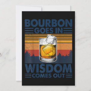 Tarjeta De Agradecimiento El Borbón de Whiskey sale en sabiduría