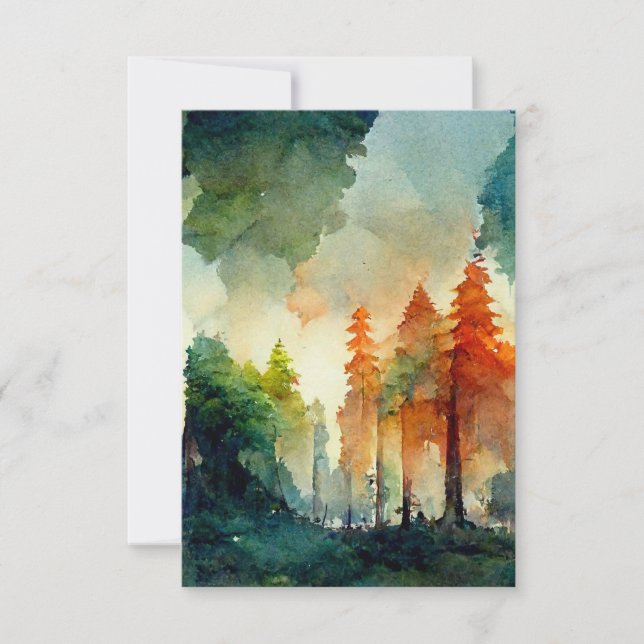 Tarjeta De Agradecimiento El bosque (naturaleza) (Anverso)
