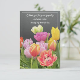Tarjeta De Agradecimiento El Bouquet De Los Tulipanes