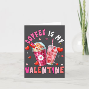 Tarjeta De Agradecimiento El Café Es Mi San Valentín Corazones Pareja De Beb