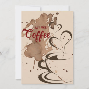 Tarjeta De Agradecimiento El Café Lover Pero El Primer Café
