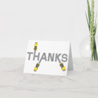 Tarjeta De Agradecimiento El camión volquete le agradece cardar