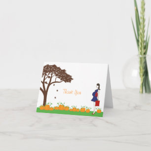 Tarjeta De Agradecimiento El campo del bebé de las calabazas le agradece las