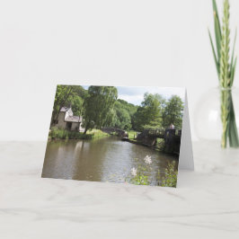 Tarjeta De Agradecimiento El Canal de Caldon Consall Staffordshire