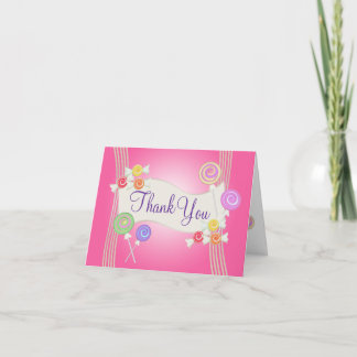 Tarjeta De Agradecimiento El caramelo le agradece rosa oscuro