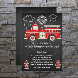 Tarjeta De Agradecimiento ¡El cartón suena la alarma! Baby Shower de Firetru