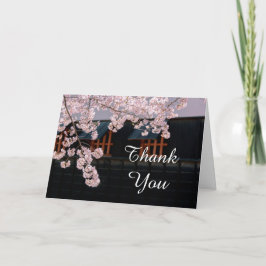 Tarjeta De Agradecimiento El casarse de las flores de cerezo le agradece las