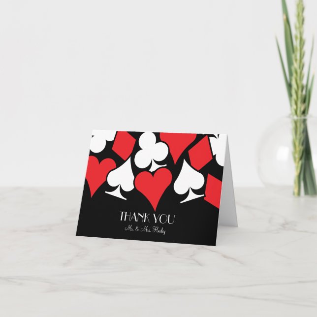 Tarjeta De Agradecimiento El casarse de Las Vegas del destino le agradece (Anverso)