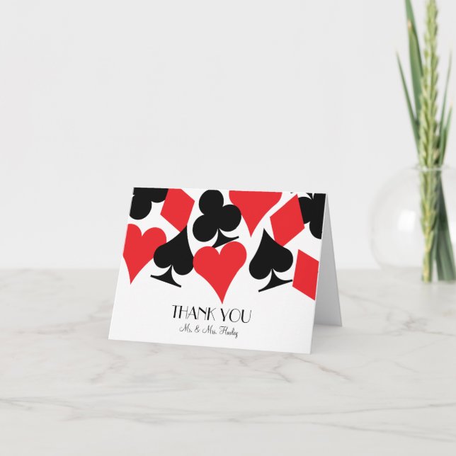 Tarjeta De Agradecimiento El casarse de Las Vegas del destino le agradece (Anverso)