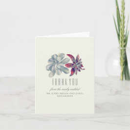 Tarjeta De Agradecimiento El casarse de los Succulents le agradece