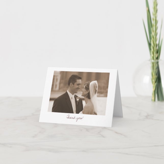 Tarjeta De Agradecimiento El casarse (gracias!) (Anverso)