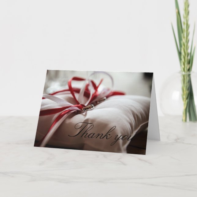 Tarjeta De Agradecimiento El casarse le agradece cardar (Anverso)