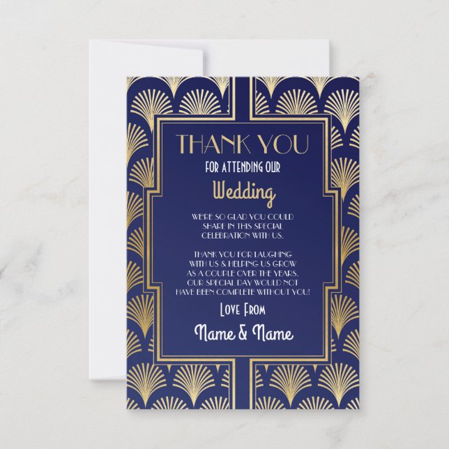 Tarjeta De Agradecimiento El casarse le agradece cardar al fiesta del art (Anverso)