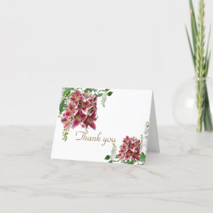 Tarjeta De Agradecimiento El casarse le agradece cardar al Stargazer floral