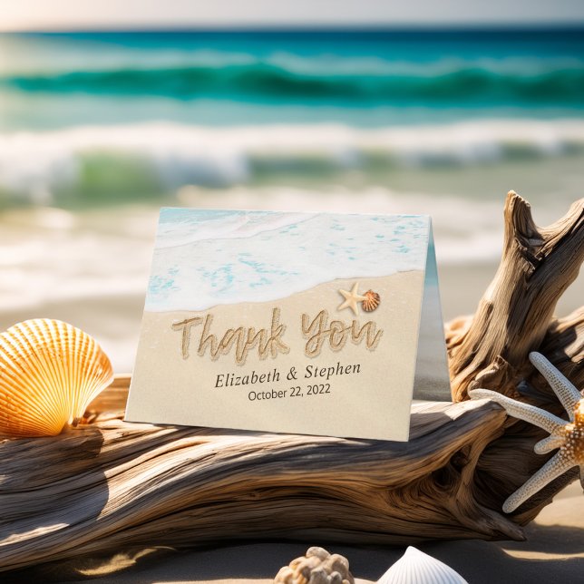 Tarjeta De Agradecimiento El casarse le agradece Seashell de las estrellas (Subido por el creador)