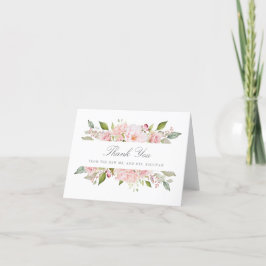 Tarjeta De Agradecimiento El casarse rosado pródigo de los rosas