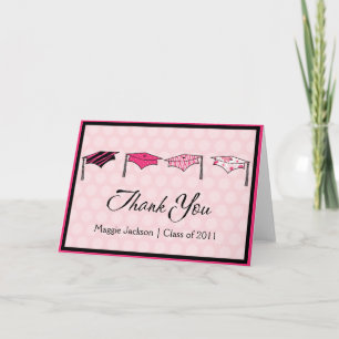 Tarjeta De Agradecimiento El casquillo de la graduación le agradece