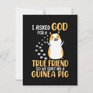 Tarjeta De Agradecimiento El cerdo guineano es un verdadero amigo