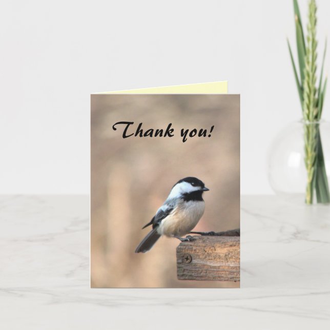 Tarjeta De Agradecimiento El Chickadee le agradece (Anverso)