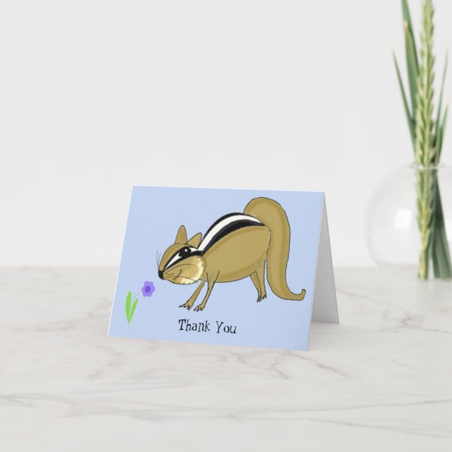 Tarjeta De Agradecimiento El Chipmunk disimulado le agradece (Anverso)