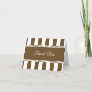 Tarjeta De Agradecimiento El chocolate y las rayas blancas del café le