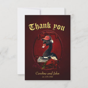 Tarjeta De Agradecimiento El cisne negro, simbolizando la creatividad