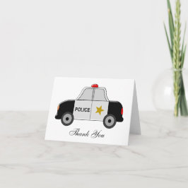 Tarjeta De Agradecimiento El coche policía le agradece