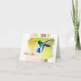 Tarjeta De Agradecimiento El colibrí le agradece observar