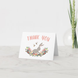 Tarjeta De Agradecimiento El conejo de conejito de la primavera le agradece