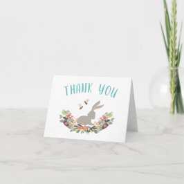 Tarjeta De Agradecimiento El conejo de conejito de la primavera le agradece