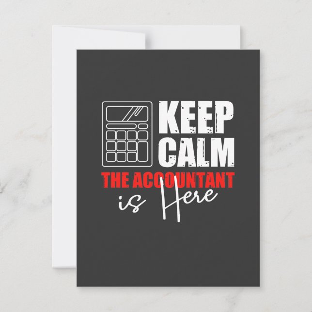 Tarjeta De Agradecimiento El Contador Está Aquí (Anverso)