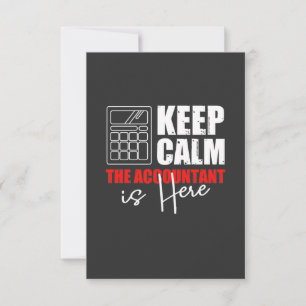 Tarjeta De Agradecimiento El Contador Está Aquí