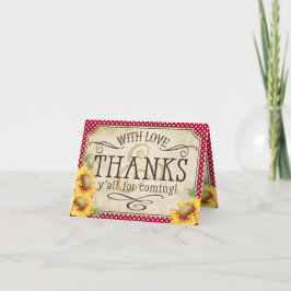 Tarjeta De Agradecimiento El control de la guinga de los girasoles del país