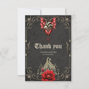 Tarjeta De Agradecimiento El corazón majestuoso, un romance gótico