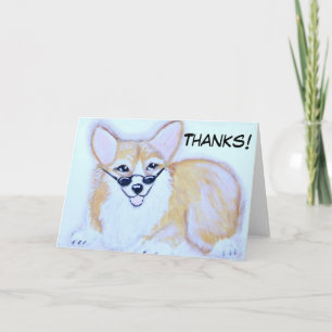Tarjeta De Agradecimiento El Corgi le agradece cardar