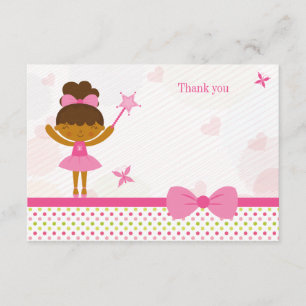 Tarjeta De Agradecimiento El cumpleaños de hadas de los chicas de la