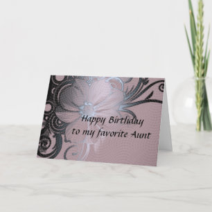 Tarjeta De Agradecimiento El cumpleaños de la tía