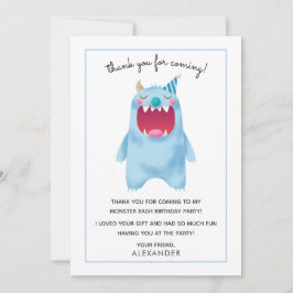 Tarjeta De Agradecimiento El cumpleaños de los niños le agradece cardar al