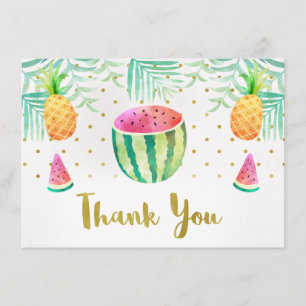 Tarjeta De Agradecimiento El cumpleaños de Two-tii Frutti le agradece cardar
