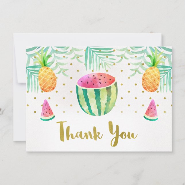 Tarjeta De Agradecimiento El cumpleaños de Two-tii Frutti le agradece cardar (Anverso)