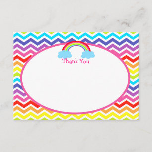 Tarjeta De Agradecimiento El cumpleaños del arco iris le agradece las