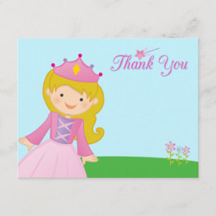 Tarjeta De Agradecimiento El cumpleaños del chica dulce de la princesa le