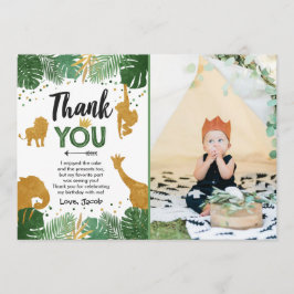 Tarjeta De Agradecimiento El cumpleaños del safari le agradece cardar los