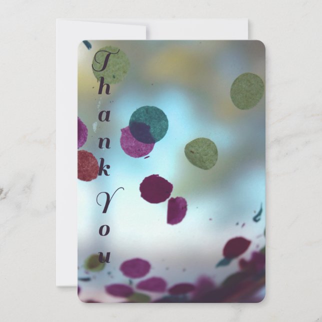 Tarjeta De Agradecimiento El cumpleaños le agradece cardar (Anverso)