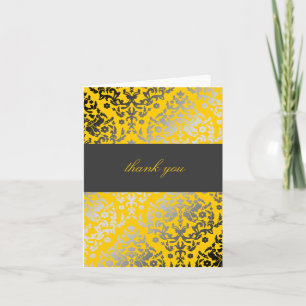 Tarjeta De Agradecimiento el damasco 311-Dazzling le agradece amarillo
