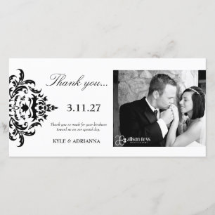 Tarjeta De Agradecimiento el damasco elegante 311-Simplisticly le agradece